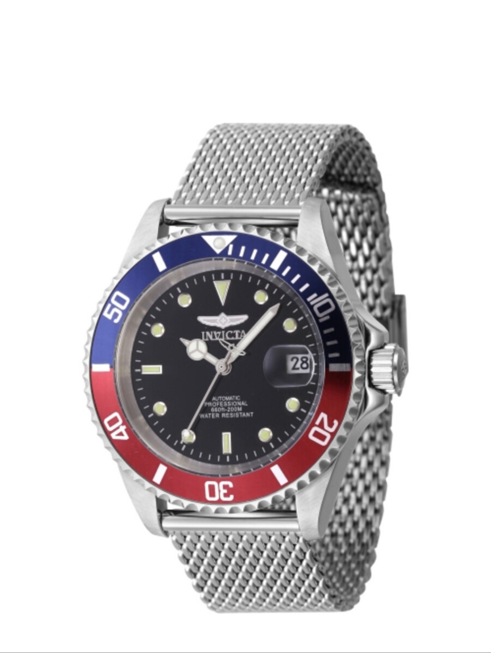 Invicta Pro Diver Mens Watch Classic Pepsi 47mm Red and Blue Bezel Automatic